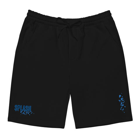 SPLASH (black, cool blue) Men's fleece shorts