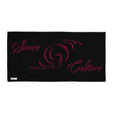 SAUCE CULTURE Logo (black, red-violet) Towel
