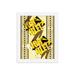 RICH RULE! (cream) Framed photo paper poster