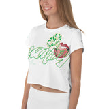 iCANDY Mint green Sauce Culture All-Over Print Crop Tee