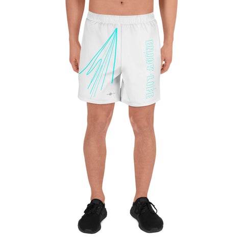 ELR Fast Lines (White) Men's Athletic Long Shorts