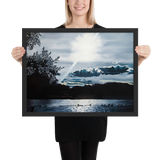 Gloomy View Framed photo paper poster
