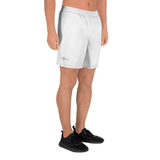 Priceless (White, Red-Violet) Men's Athletic Long Shorts