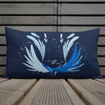 SAUCE CULTURE SPLASH (Navy Blue, Cool Blue) Premium Pillow