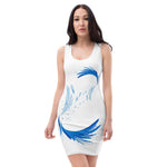 SAUCE CULTURE SPLASH (white, cool blue) Sublimation Cut & Sew Dress