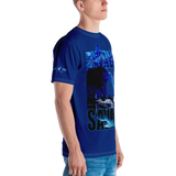 AGGRESSIVE SAVE OR SHARK PREY (Deep Blue) Men's T-shirt