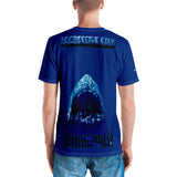 AGGRESSIVE SAVE OR SHARK PREY (Deep Blue) Men's T-shirt
